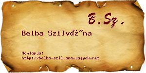 Belba Szilvána névjegykártya